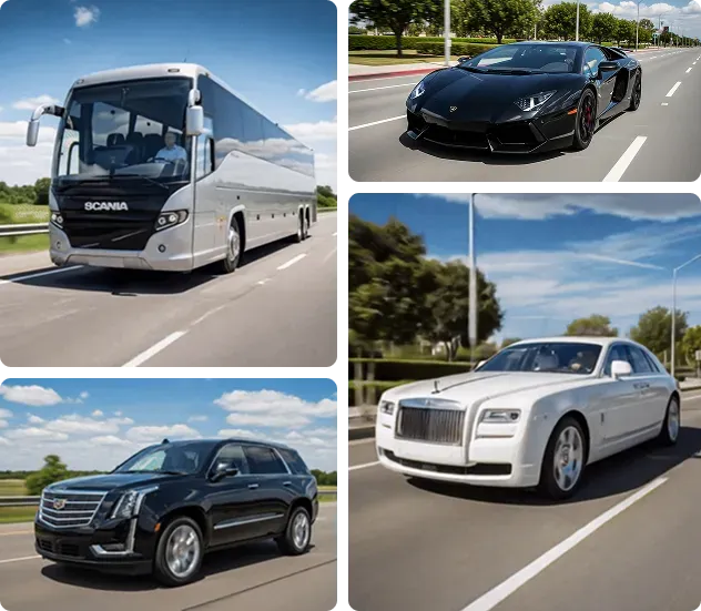 A selection of chauffeur-driven vehicles available from RentX A selection of chauffeur-driven vehicles available from RentX